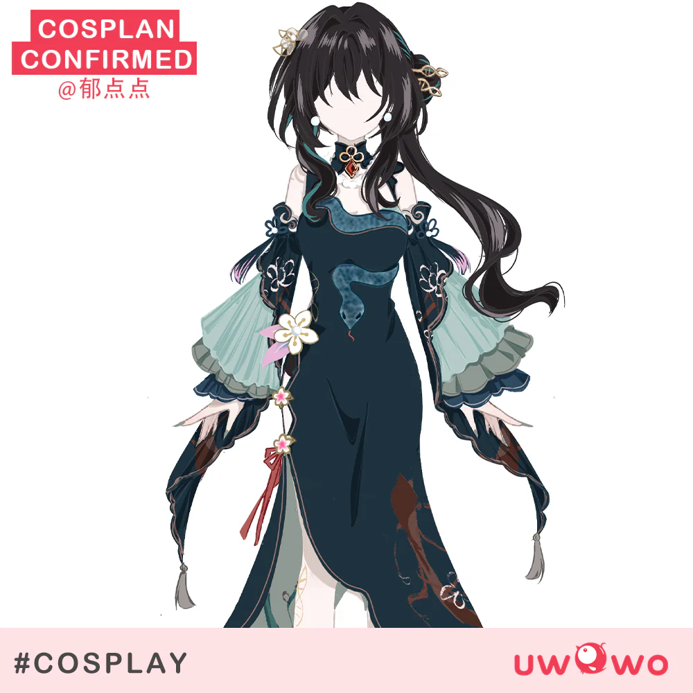INSTOCK Uwowo Game Honkai Star Rail Fanart Ruan Mei Ruanmei Qipao Ver. Cosplay Costume - Image 3