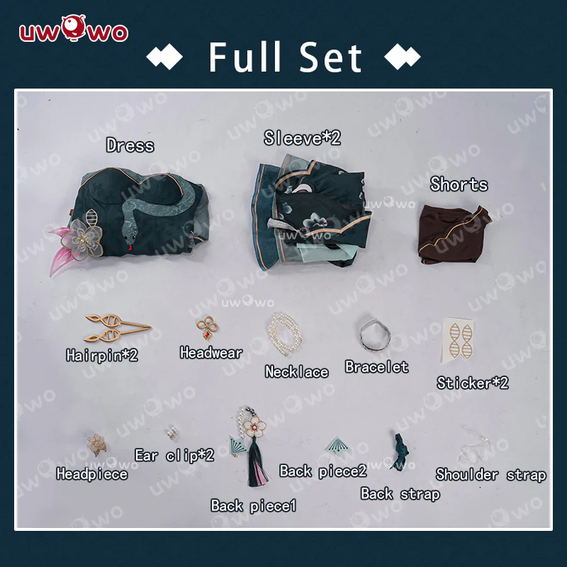 INSTOCK Uwowo Game Honkai Star Rail Fanart Ruan Mei Ruanmei Qipao Ver. Cosplay Costume - Image 7