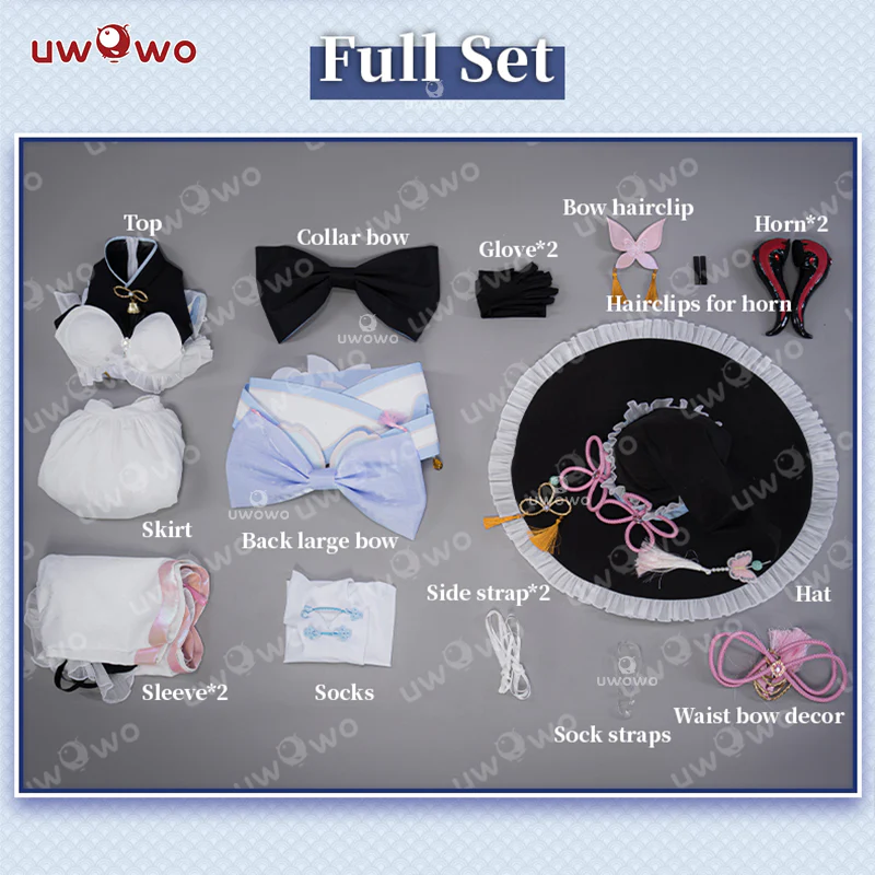 [Last Batch]【In Stock】Uwowo Genshin Impact Fanart Ganyu Little Witch Halloween Cosplay Costume - Image 10