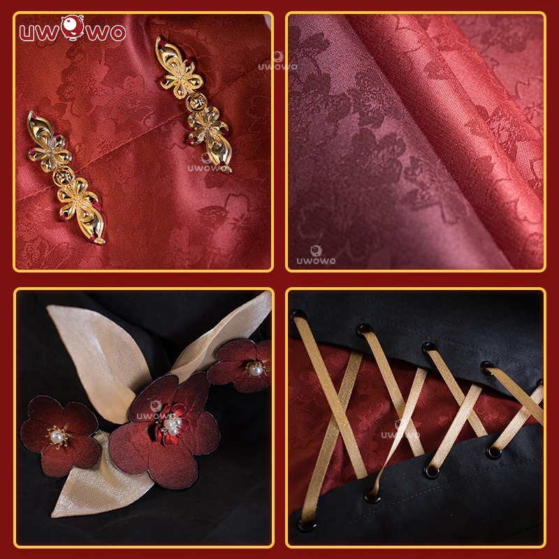 【Clearance Sale】[Last Batch]【In Stock】Uwowo Genshin Impact Fanart Hutao Little Witch Halloween Cosplay Costume - Image 6