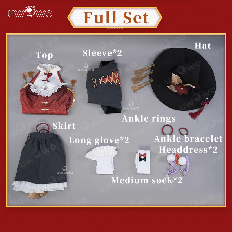 【Clearance Sale】[Last Batch]【In Stock】Uwowo Genshin Impact Fanart Hutao Little Witch Halloween Cosplay Costume - Image 7