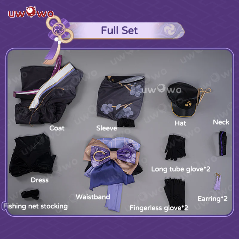 [Last Batch] 【In Stock】Uwowo Genshin Impact Fanart Raiden Shogun Taisho Kimono Cosplay Costume - Image 6