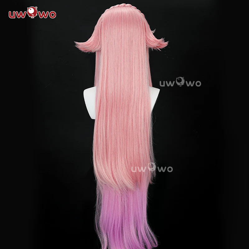 Uwowo Genshin Impact Fanart Yae Miko Illustration Cosplay Wig Long Pink Hair - Image 5