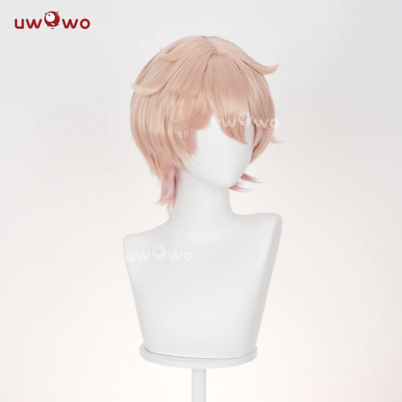 【Pre-sale】UWOWO Game Genshin impact Dahlia Cosplay Wig Short Pink Hair - Image 3