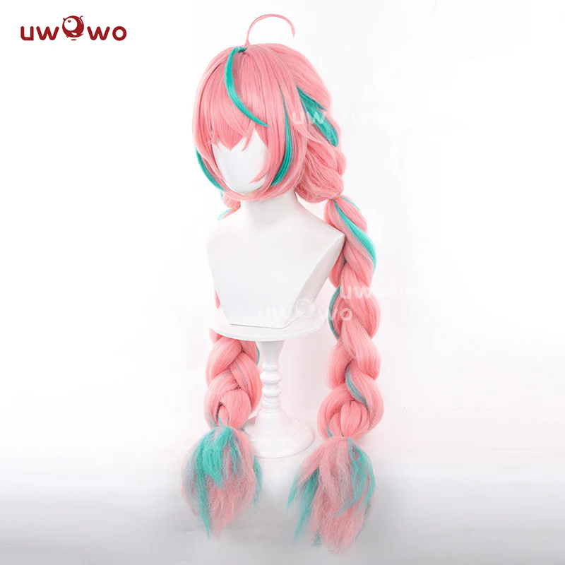 【Pre-sale】Uwowo Game Genshin Impact Varesa Cosplay Wig Long Light Pink Hair - Image 3