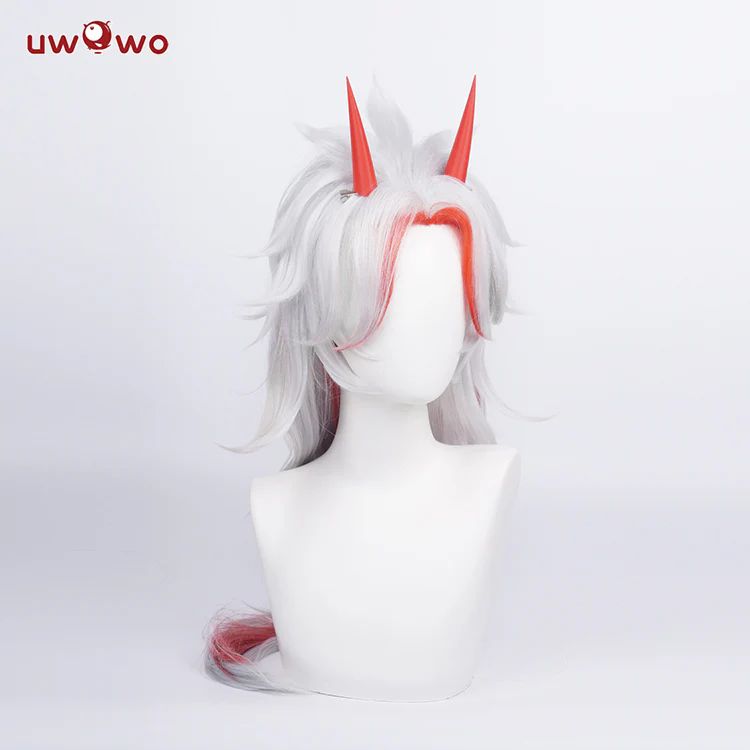 Uwowo Game Genshin Impact Wig Arataki Itto Cosplay Wig With Horns - Image 3