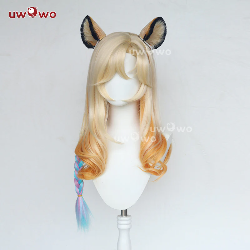 【Pre-sale】Uwowo Game Genshin Impact Xiloneni Natlan Cosplay Wig Long Yellow Hair - Image 2