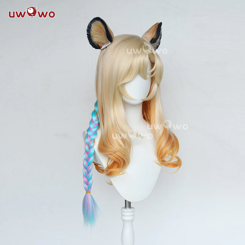 【Pre-sale】Uwowo Game Genshin Impact Xiloneni Natlan Cosplay Wig Long Yellow Hair - Image 3