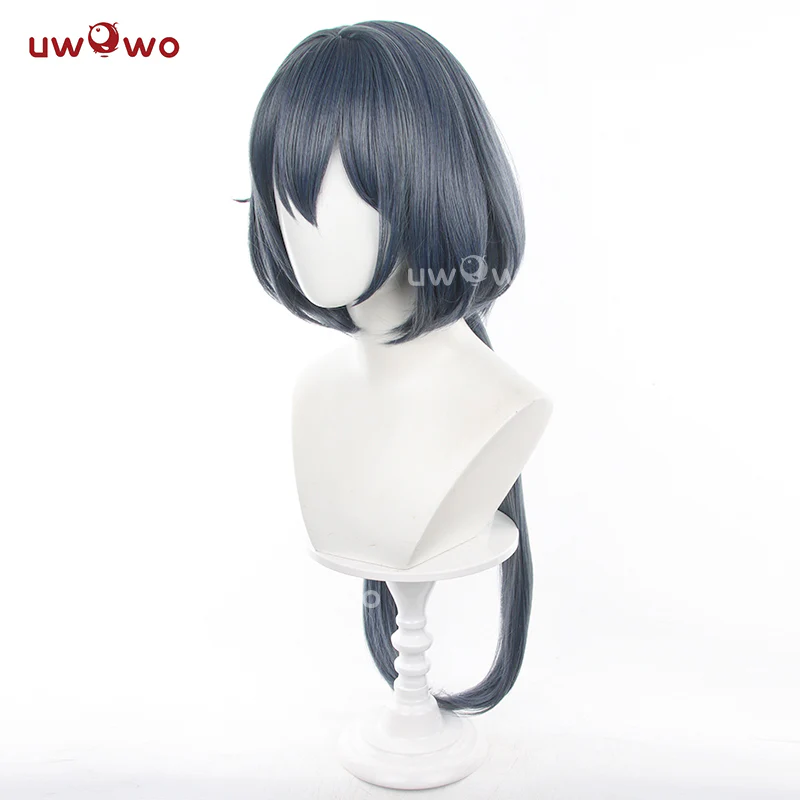 Uwowo Game Honkai Star Rail HSR Yunli Yun Li Cosplay Wig Long Dark Blue Hair - Image 4