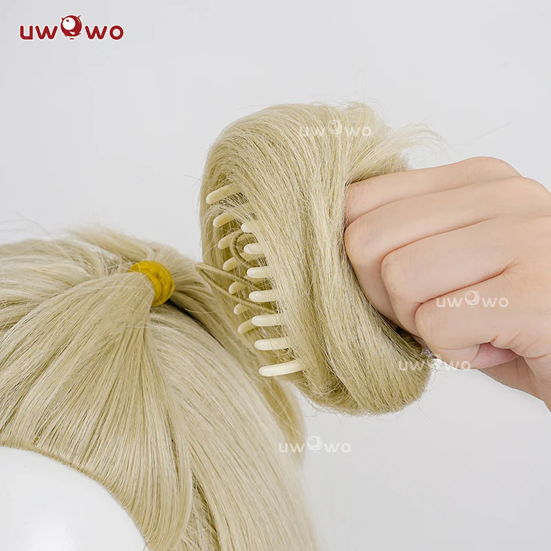 Uwowo Game Zenless Zone Zero ZZZ Piper Wheel Cosplay Wig Long Yellow Hair - Image 5