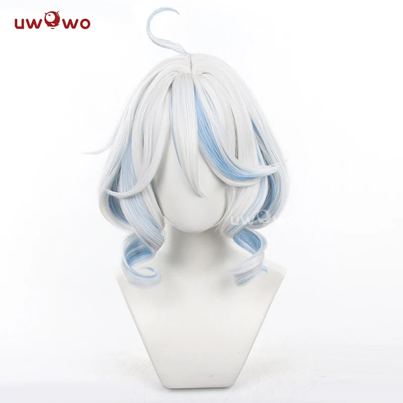 【Pre-sale】Uwowo Genshin Impact Furina Focalors Cospaly Wig Light Blue And Silver Hair Two Styles - Image 3