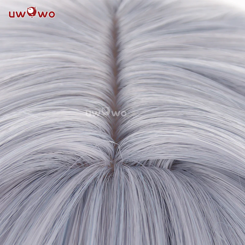 Uwowo Honkai: Star Rail Hanya Cosplay Wig Long Silver Hair - Image 5