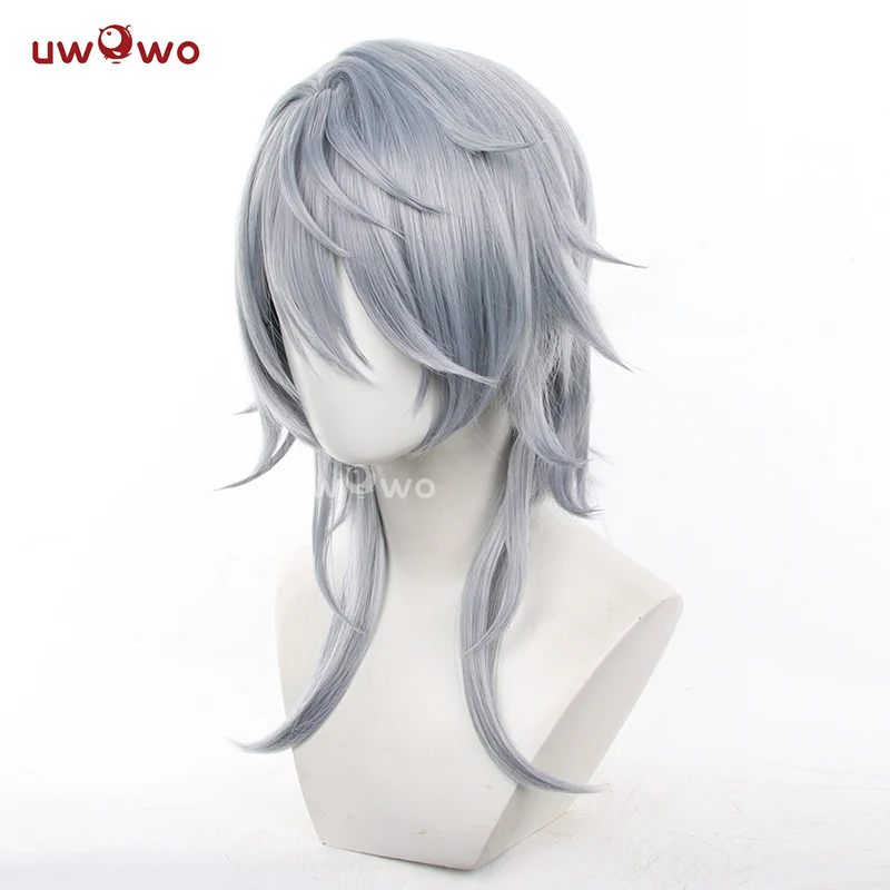 【Pre-sale】Uwowo Honkai: Star Rail Sunday Harmony Cosplay Wig Middle Grey Blue Hair - Image 5