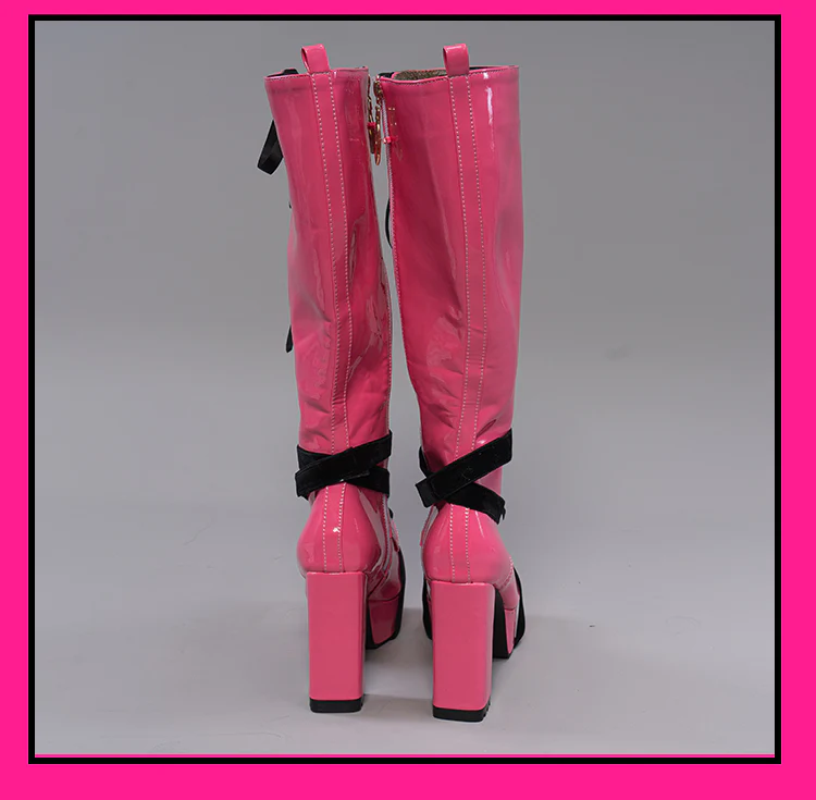 Uwowo Cosplay Shoes Draculaura Shoes Pink Boots - Image 4