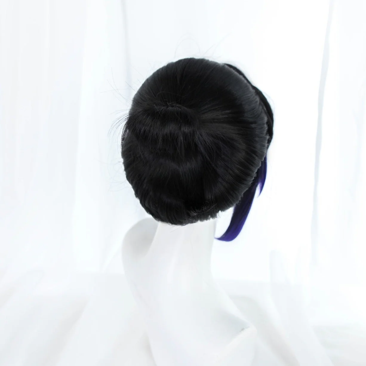 Uwowo Anime Kochou Cosplay Wig 23cm Short Black Purple Gradient Corps - Image 3