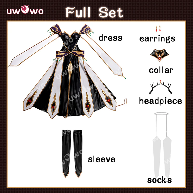 Uwowo Collab Series Anime Code Geass: C.C. CC Empress Ver. Cosplay Costume - Image 5