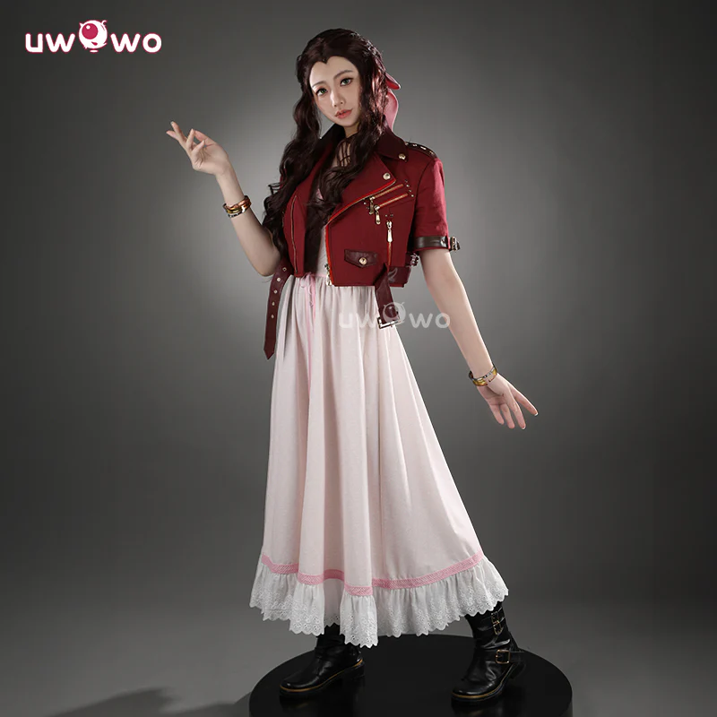 Uwowo Collab Series: Final Fantasy 7 Rebirth FF7 Aerith Cosplay Costume - Image 3
