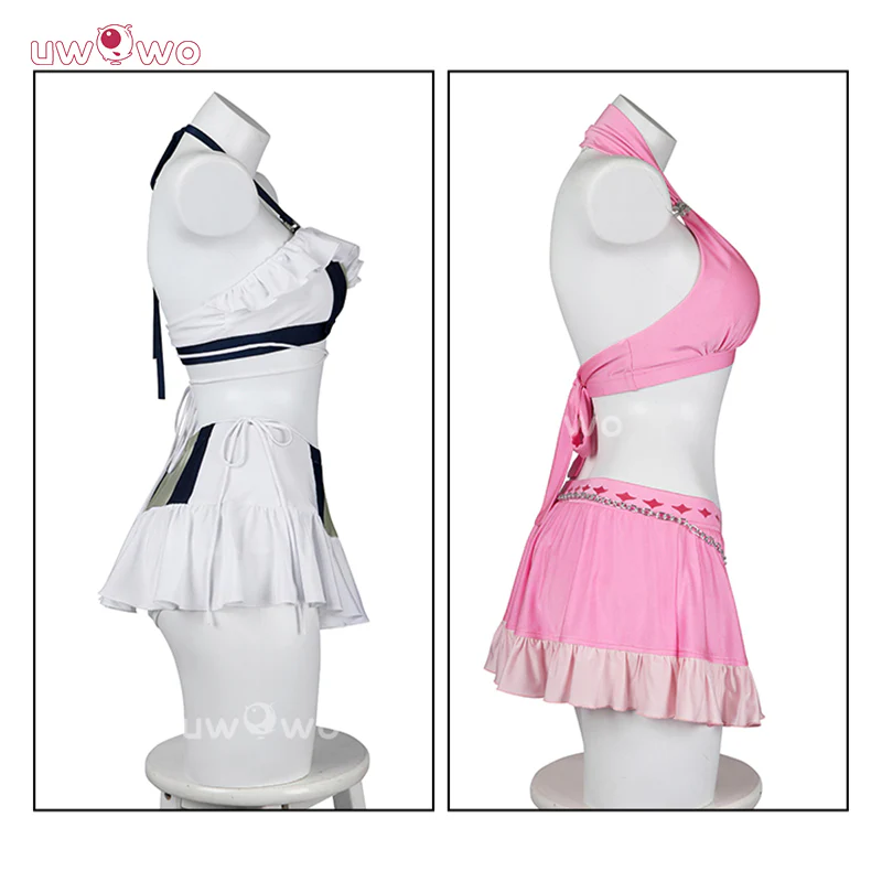 Uwowo Collab Series: Final Fantasy 7 Rebirth FF7 Tifa Aerith Swimsuit Cosplay Costume - Image 3