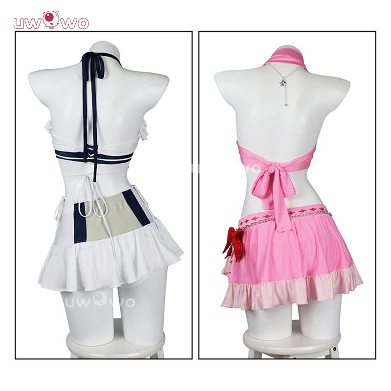 Uwowo Collab Series: Final Fantasy 7 Rebirth FF7 Tifa Aerith Swimsuit Cosplay Costume - Image 4