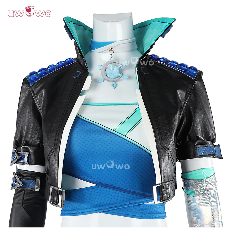 Uwowo Collab Series: Game Cosplay Women Suit Blue And Black Costume - Image 4