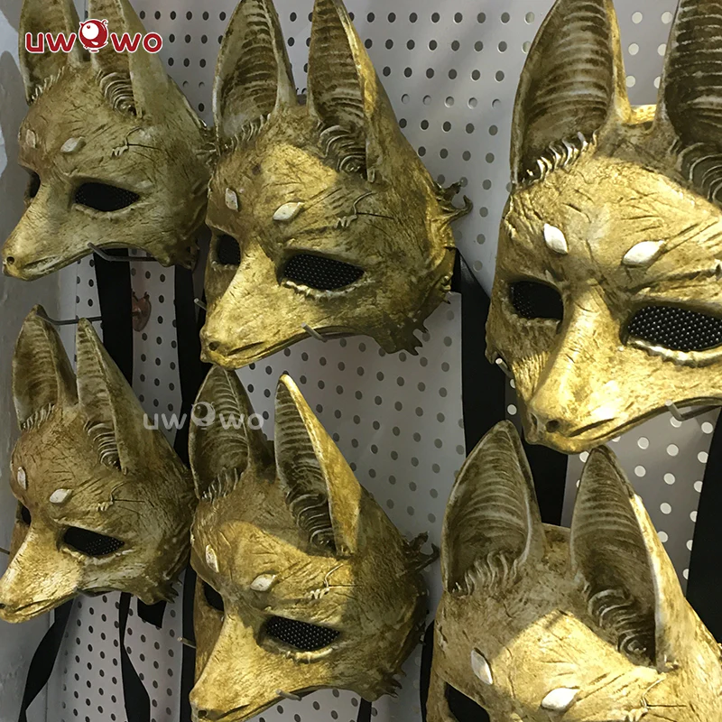 Uwowo Game Horror Game Fog Town Teen Girl/Fox Man Resin Fox Mask Cosplay Prop - Image 2