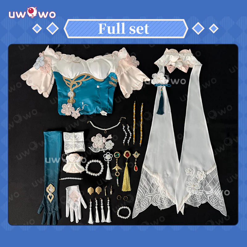 Uwowo Collab Series: Ruan Mei Honkai Star Rail Plumblossom Letter Qipao Cosplay Costume XS-2XL - Image 4