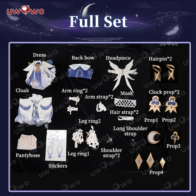 Uwowo Genshin Impact Columbina 'Damselette' Snezhnaya Cosplay Costume S-3XL - Image 5