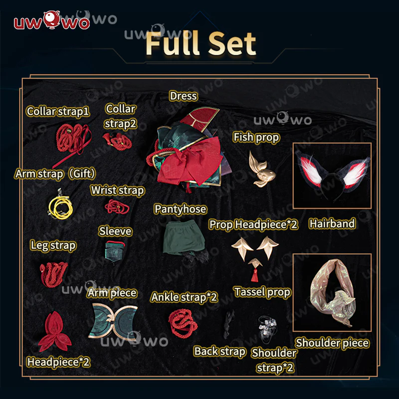 S-3XL Uwowo Game After Hours Mythic Variant Fox Cosplay Costume - Image 6