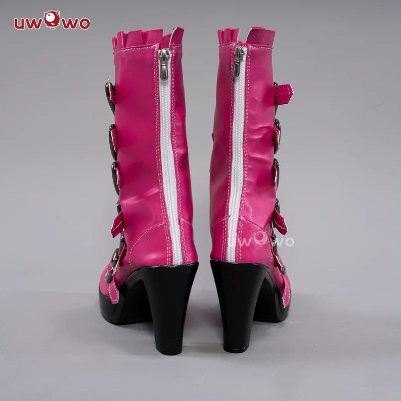 Uwowo Draculaura Spiderweb Cape Beret Gothic Dress Cosplay Shoes Boots - Image 3
