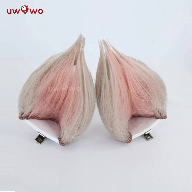 【Pre-sale】UWOWO Game Arknights Eyjafjalla Cosplay Wig 80cm Brown Silver Gray Gradient Wavy Hair Cosplay Wig - Image 5