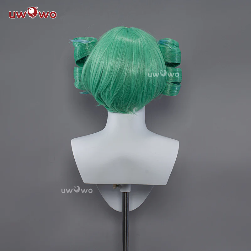 Uwowo Game Crystal Rose Wild Cosplay Wig High Quality Light Green Hair - Image 3