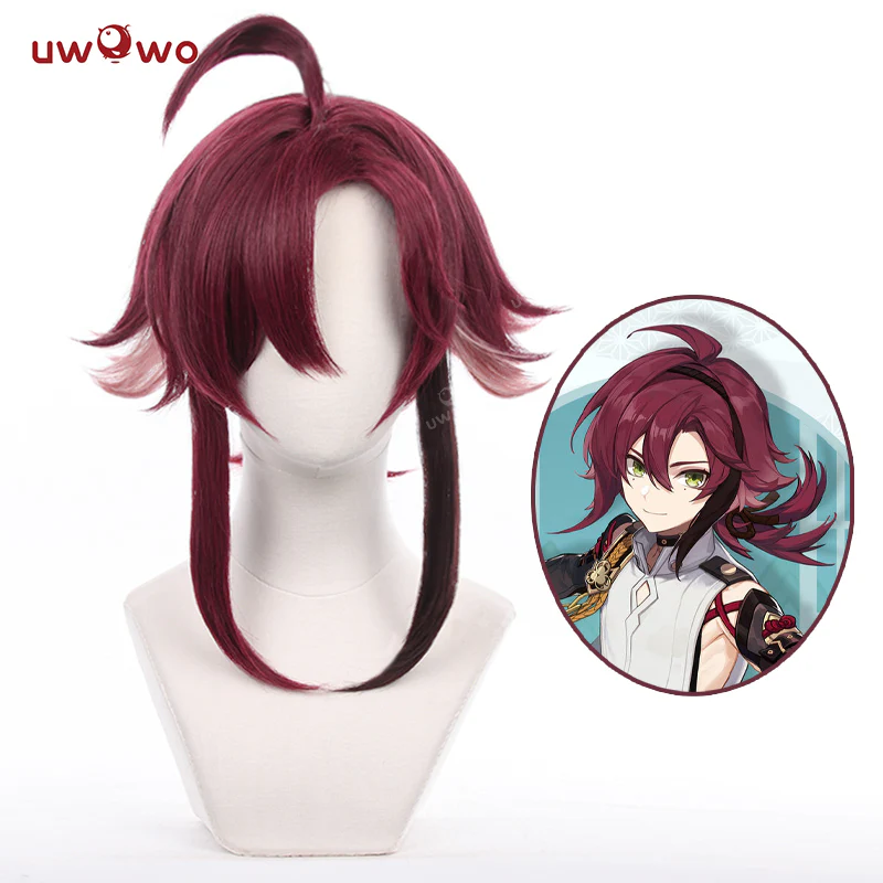 Uwowo Game Genshin Impact Cosplay Wig Shikanoin Heizou Wig 50 CM Short Hair - Image 2