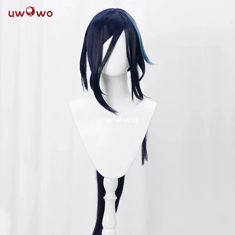 Uwowo Game Genshin Impact Fontaine Clorinde Wig Long Dark Blue Hair - Image 5