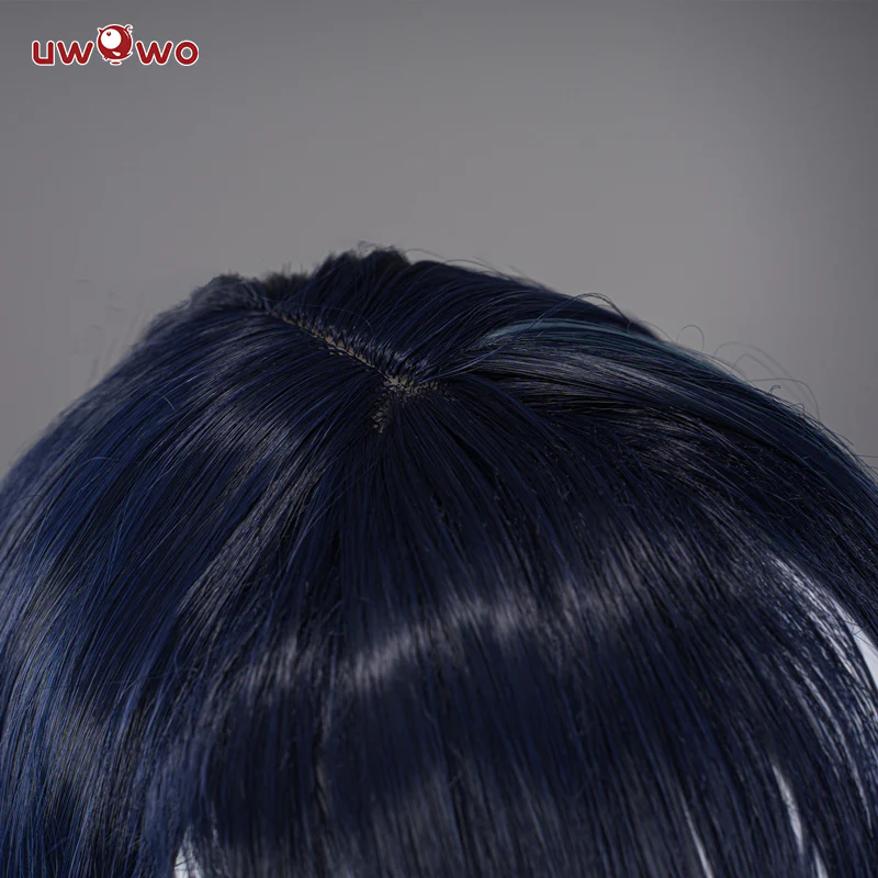 Uwowo Game Genshin Impact Fontaine Clorinde Wig Long Dark Blue Hair - Image 7