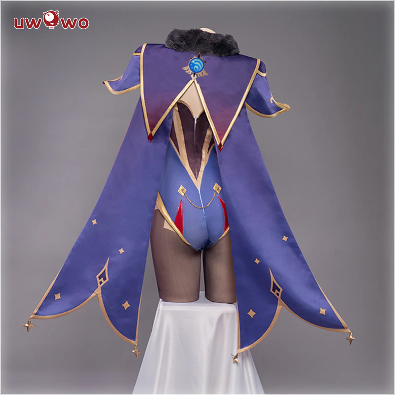 INSTOCK S-3XL Uwowo Game Genshin Impact Plus Size Cosplay Mona Megistus Astral Reflection Costume Cute Enigmatic Astrologer Bodysuit - Image 5