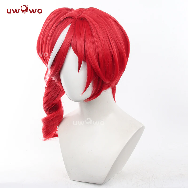 Uwowo Game Identity V Priestess-“Crimson” Cosplay Wig Long Red Hair - Image 2
