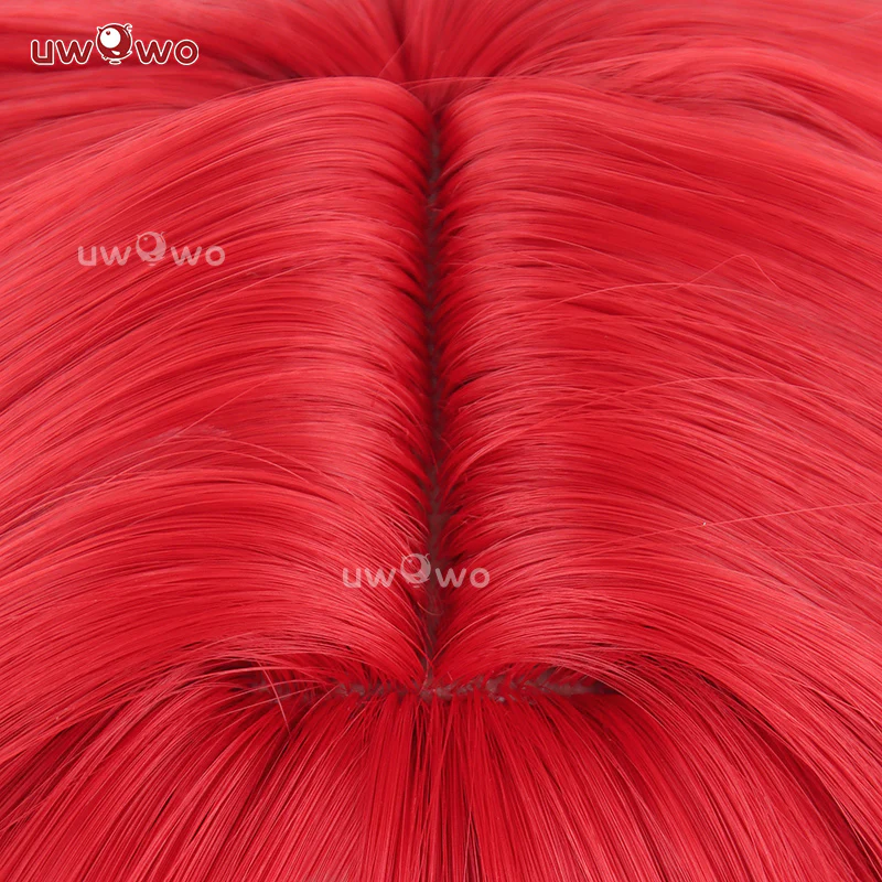 Uwowo Game Identity V Priestess-“Crimson” Cosplay Wig Long Red Hair - Image 5
