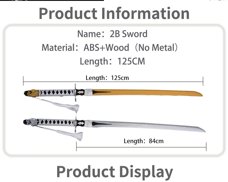 Uwowo Game Nier: Automata 2B Cosplay Props Cosplay Sword Cosplay Weapon - Image 2