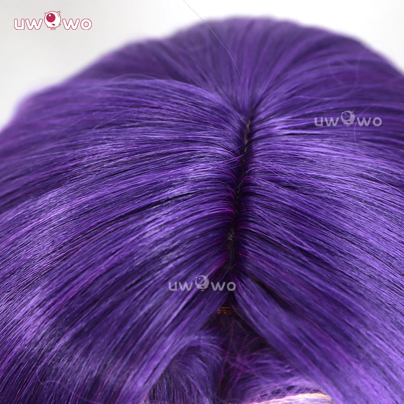 Uwowo Game Spirit Cosplay Wig Long Purple Hair - Image 4