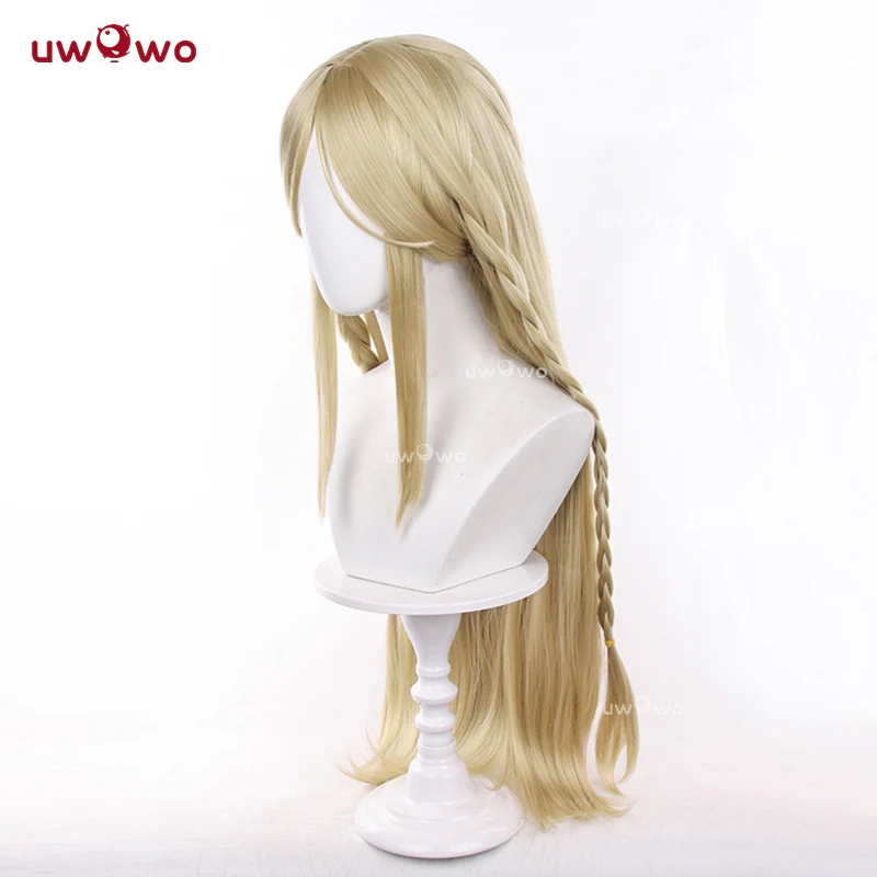 Uwowo Game Wuthering Waves Cartethyia WuWa Cosplay Wig Long Yellow Hair - Image 3