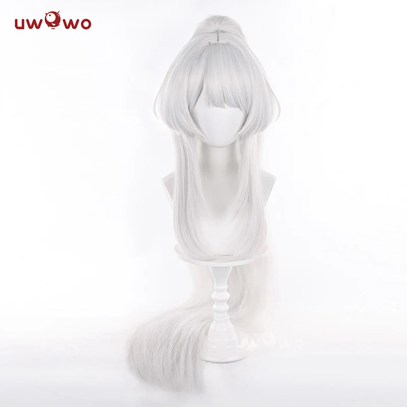 Uwowo Game Wuthering Waves WuWa Hiyuki Cosplay Long Silver Wig - Image 2