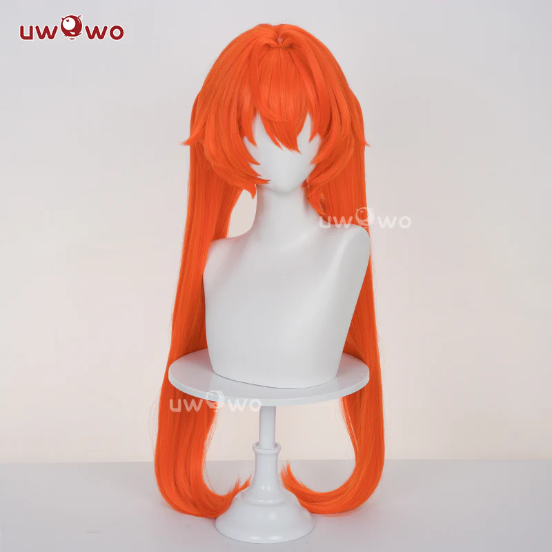 Uwowo Game Zenless Zone Zero Orphie Cosplay Wig Long Orange Hair - Image 3
