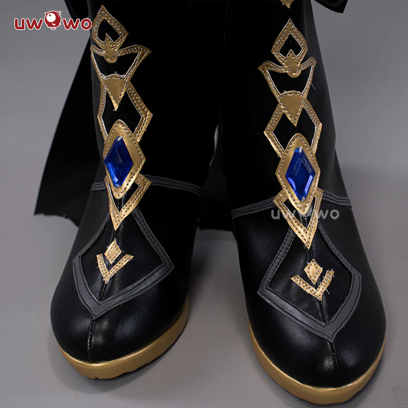 Uwowo Genshin Impact Navia Fontaine Rococo Style Dress Cospaly Shoes Boots - Image 3