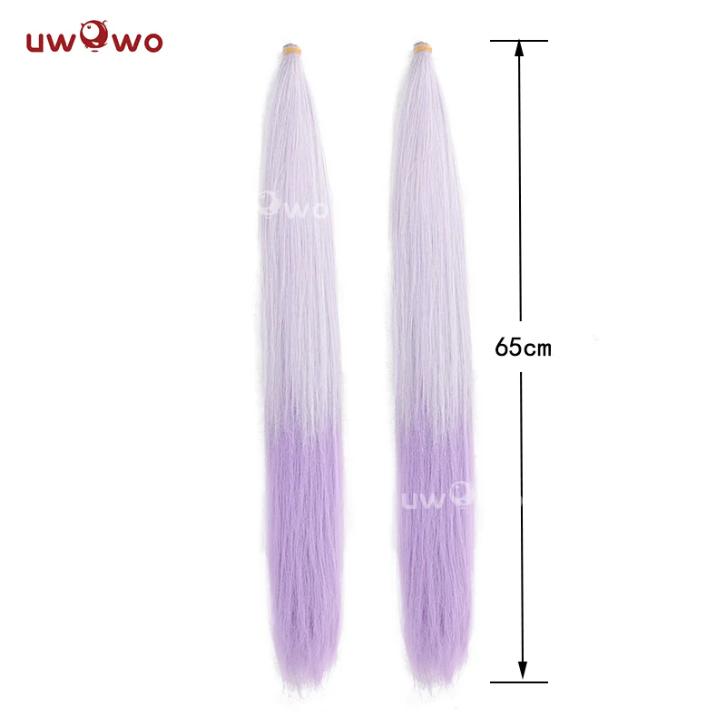 Uwowo Honkai: Star Rail Castorice Cosplay Wig Long Light Purple Hair - Image 5