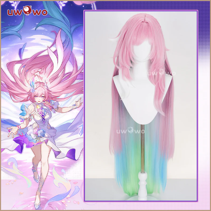 Uwowo Honkai Star Rail HSR Cyrene Cosplay Wig Long Pink Hair - Image 2