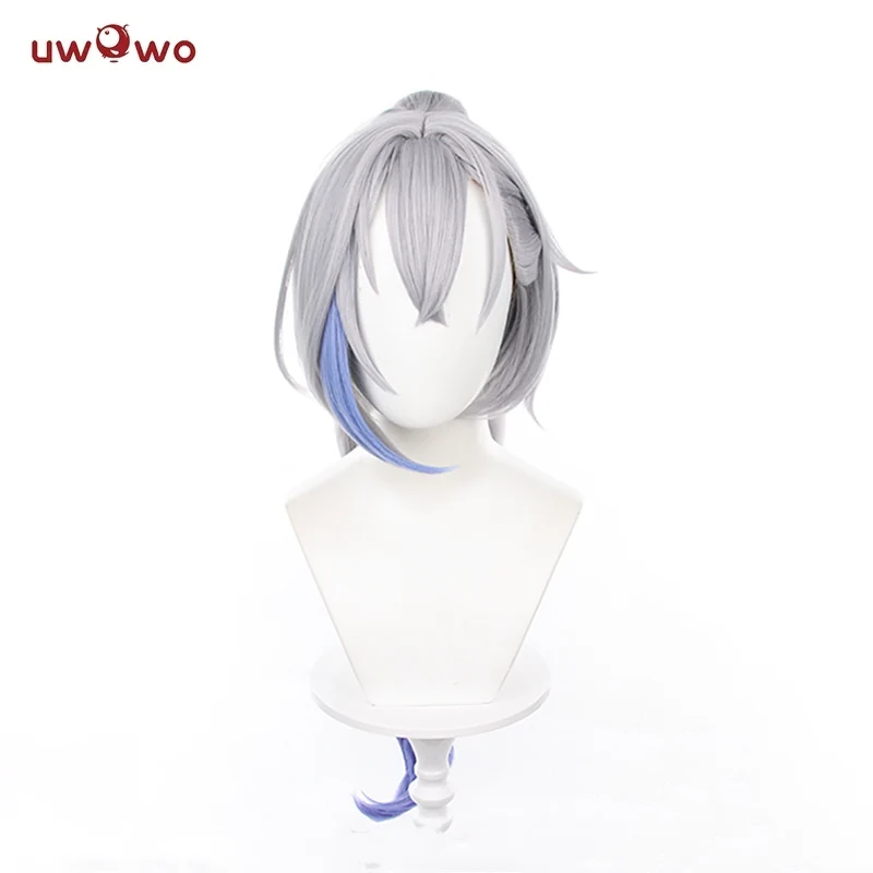 Uwowo Honkai Star Rail Silver Wolf Hacker Stellaron Hunters HSR Cosplay Wig Middle Silver Wig - Image 2