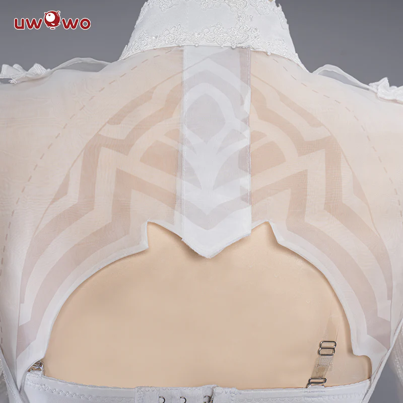 【Special Discount】Uwowo Nier: Automata 2B White Wedding Dress Bride Cosplay Costume - Image 6