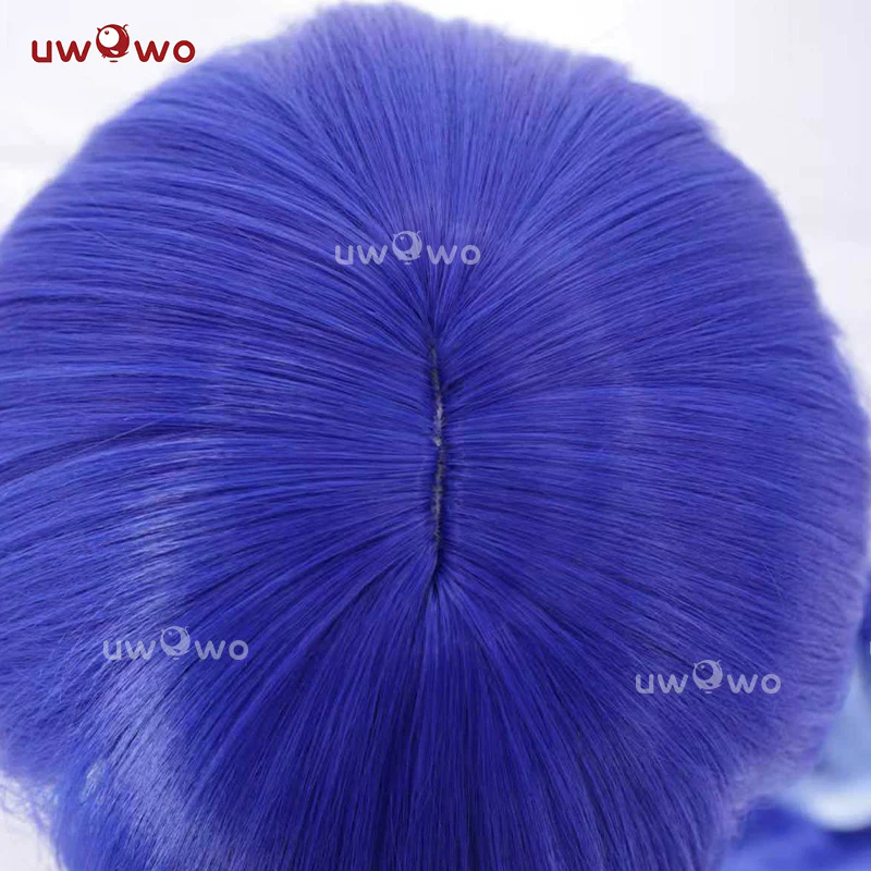 Uwowo Wuthering Wave Iuno Cosplay Wig Long Blue Hair - Image 4
