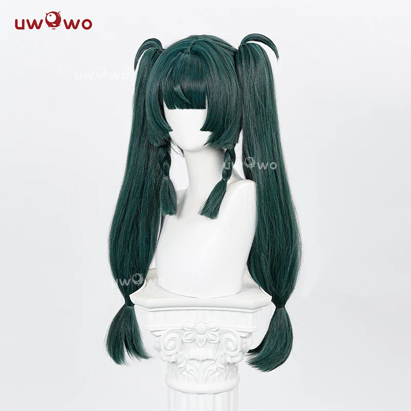 Uwowo Zenless Zone Zero QingYi Cosplay Wig Long Green Hair - Image 4